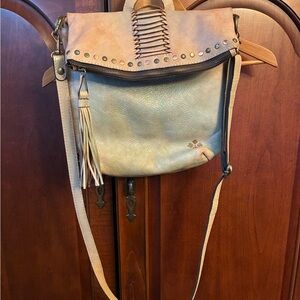 Patricia Nash Luzille Peach and Green Crossbody tote convertible backpack Bag